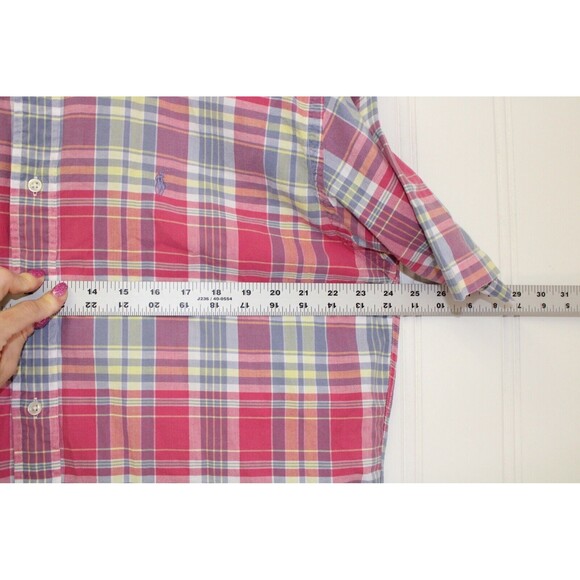 Ralph Lauren Polo Vintage Blue Label Blake Shirt Mens Size‎ Large Plaid - Picture 3 of 6